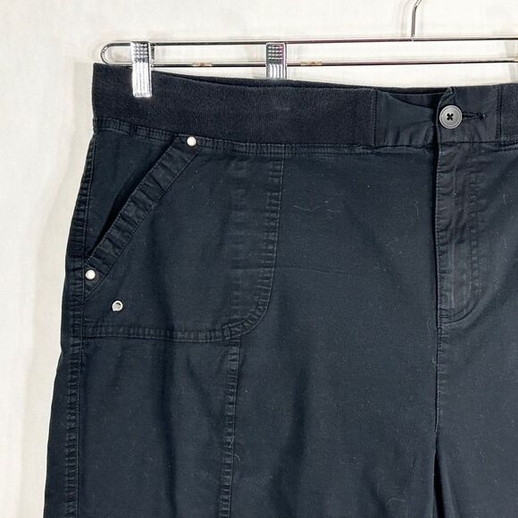 Kim Rogers Plus Size 3X Shorts Black Elastic Waist Pockets Drawstring Hem 106 - Picture 5 of 12